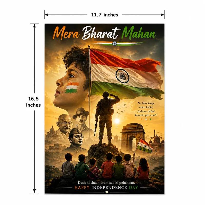 80th Independence Day 2026 Poster Combo – A3, Pack of 5 – image 3