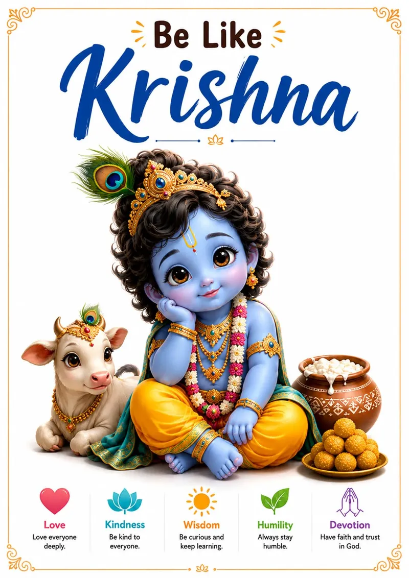 Lord Ganesha, Hanuman & Krishna Wall Poster Combo – Set of 3