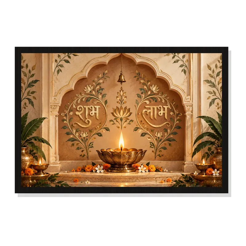 Shubh Labh Framed Wall Art – 12x18