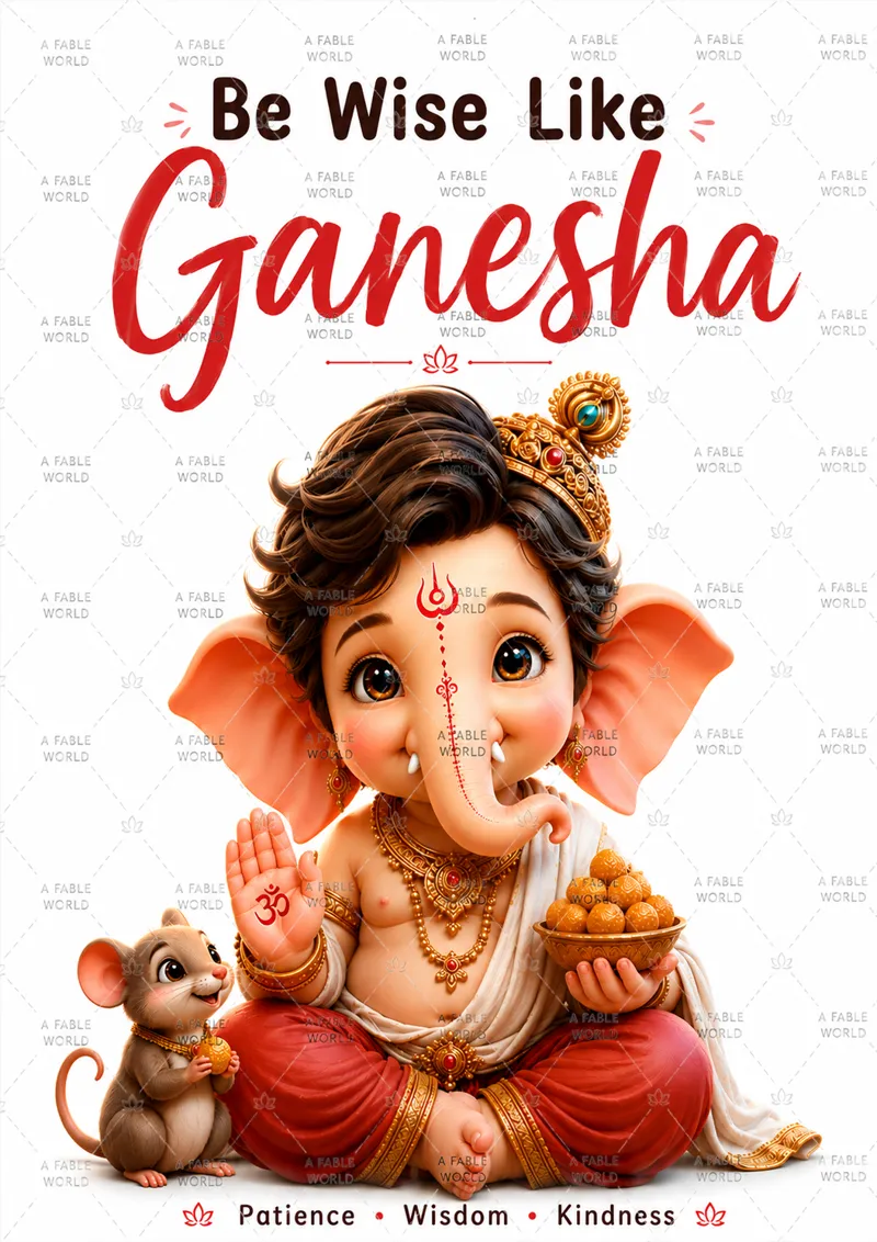 Be Wise Like Ganesha – A4 Kids Room Wall Poster