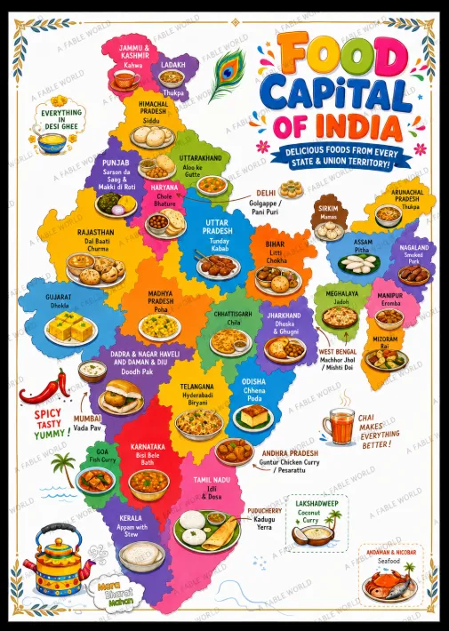 India Learning Posters Combo – Set of 4 A3 Educational Wall Charts – image 3