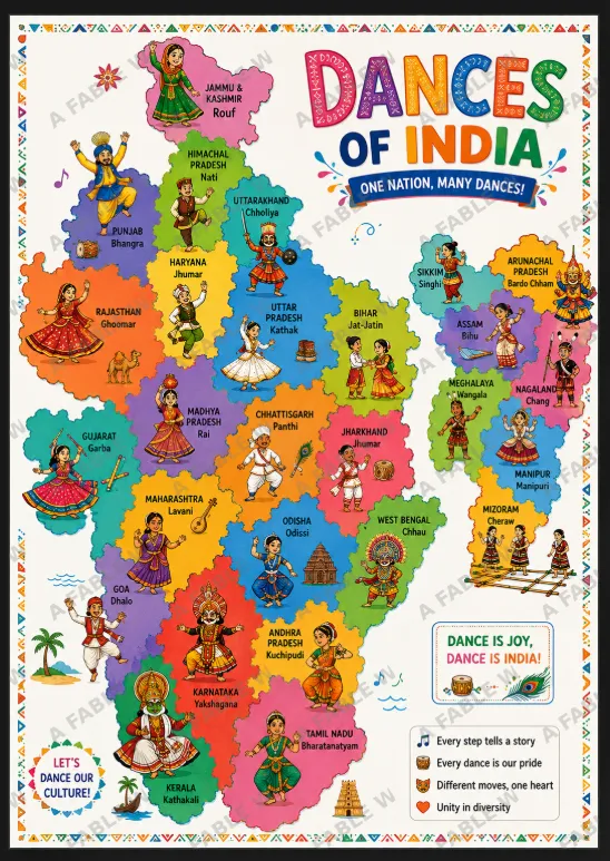 India Learning Posters Combo – Set of 4 A3 Educational Wall Charts – image 4