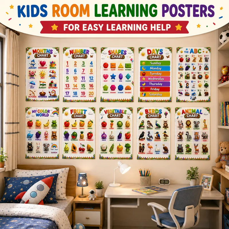 My First Learning Charts – Set of 10 A3 Educational Posters – image 2