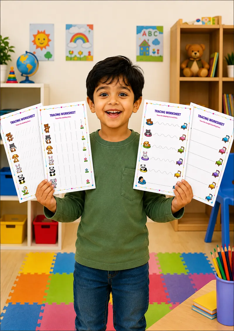 Preschool Tracing Worksheets – 40 Reusable Pre-Writing Sheets (Ages 2–5) – image 2
